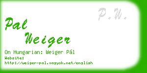 pal weiger business card
