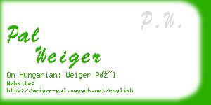 pal weiger business card